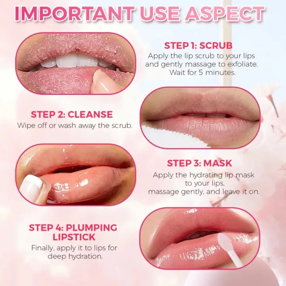 Juicy Lips Trio Set - Pink and Clear. New in Box
